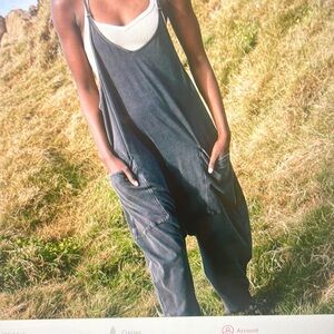 Free People Hot Shot Onesie, Charcoal Heather. Size small.